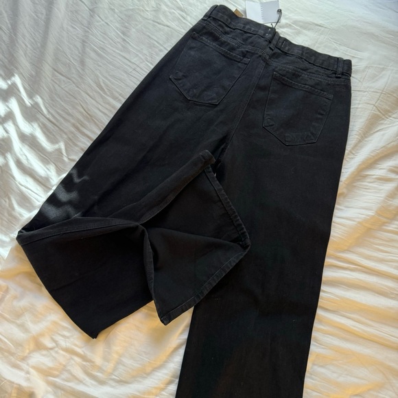 NWT Grey Lab Black Side Slit Detail Jeans 28 - Picture 2 of 9